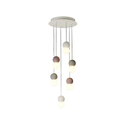 Luminaire Center Suspension Galaxia Ciment blanc, gris, rouge