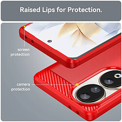 Avis Htdmobiles Coque pour Huawei Honor 90 5G - housse etui silicone gel carbone + film ecran - ROUGE