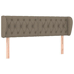 vidaXL Tête de lit avec oreilles Taupe 163x23x78/88 cm Tissu