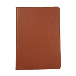 Etui en PU litchi avec support marron pour votre Apple iPad 10.2 (2019)