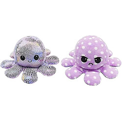 Universal Poupée poulpe en peluche pour enfant double face flip ¼ de lumière violet violet photo