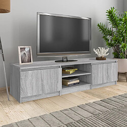 vidaXL Meuble TV Sonoma gris 140x40x35,5 cm Bois d'ingénierie