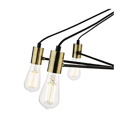 Acheter Luminaire Center Suspension Gabriel Noir satiné,Or antique