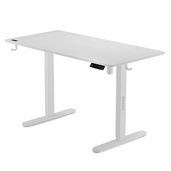 Sense7 Nojo Table d'ordinateur Gamingtisch Bureau, 120 x 60 cm, réglage électrique de la hauteur, fonction mémoire, porte-casque, organisateur de câbles