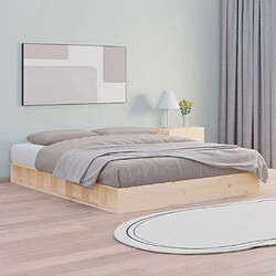 vidaXL Cadre de lit sans matelas 180x200 cm bois massif