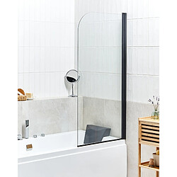 Beliani Paroi de bain douche LAPAN 140 x 70 cm Noir