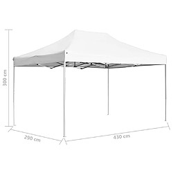 vidaXL Tente de réception pliable Aluminium 4,5x3 m Blanc pas cher