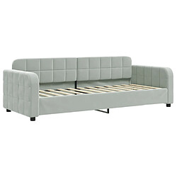 vidaXL Lit de repos sans matelas gris clair 80x200 cm velours