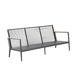 Acheter Avril Paris Salon de jardin en aluminium et corde 5 places - Gris anthracite - SYNA