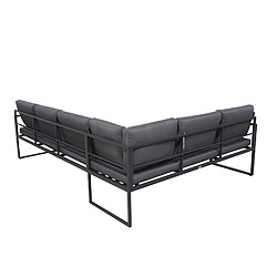 Acheter Ims Garden Salon de jardin en acier 8 personnes d'angle design - Gris Anthracite- ROMY