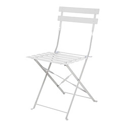 Bolero Chaise de terrasse en acier gris - Lot de 2