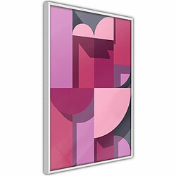 Paris Prix Affiche Murale Encadrée Pink Geometry 40 x 60 cm Blanc