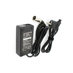 vhbw 220V (1500mA) alimentation 220V (1500mA) câble chargeur chargeur 52W pour e-bike, pedelec, vélo électrique batteries 24V avec connecteur XLR 3pin