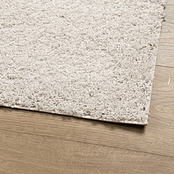 Avis vidaXL Tapis shaggy PAMPLONA poils longs moderne crème 120x120 cm