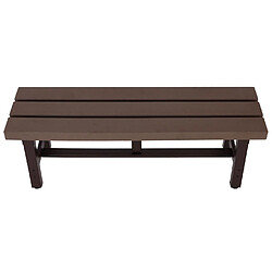 Mendler Banc de jardin alu HWC-K60, banc banc de parc banc de balcon, résistant aux intempéries WPC 120cm, brun pas cher