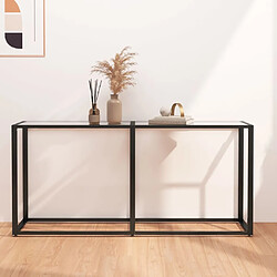 Maison Chic Table console | Meuble d'entrée | Table d'appoint Transparent 160x35x75,5 cm Verre trempé -GKD91177