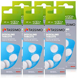 Lot de 6 boîtes de détartrant (16 tablettes x18 g) pour machine à café tassimo bosch