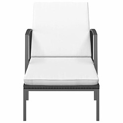 Avis Maison Chic Chaise longue de jardin avec coussin | Bain de soleil Relax | Transat Résine tressée Noir -GKD42348