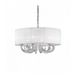 Ideal Lux Suspension Blanche SWAN 6 ampoules