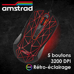 Avis Pack Pro Gamer AMSTRAD HUNTERS 5 pièces: Clavier, Souris & tapis, Casque & adaptateur. Retro-éclairage RVB. AZERTY & USB