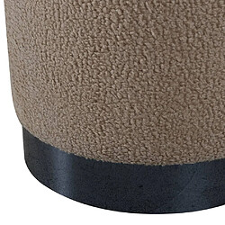 Venture Home Pouf Benji 35x35x42,5 cm Teddy Beige et noir pas cher