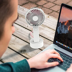 Acheter Mini Ventilateur Portatif de Bureau de Refroidissement à Piles Rechargeable Portatif avec Base 3 Modes pour les Voyages au Bureau à Domicile