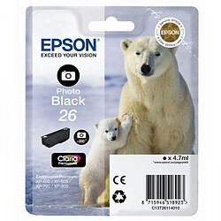 Cartouche d'Encre - Imprimante EPSON T2611 Noir photo - Ours Polaire (C13T26114010)