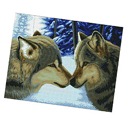 Avis Loup Kiss fait à la main estampillé artisanat de broderie de kits de point de croix 11CT 68x55cm