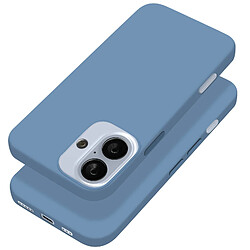 Avizar Coque pour iPhone 16 Plus Semi-rigide Soft-touch Anti-traces Bleu Clair