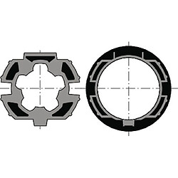 jeu roue + couronne - pour moteur diamètre - pour tube zf64 recentre - a l'unité - somfy 9410400