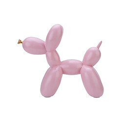 TechKidz Statuette Chien Ballon Résine Rose