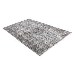 Avis Vidal Tapis de laine 244x145 gris Ultra Vintage