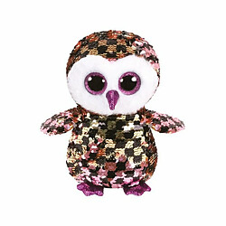 Ludendo Flippables Medium – Peluche sequins Checks le hibou 23 cm