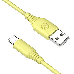 Câble de données en silicone Tellur, USB vers Type-C, 3A, 1m, jaune