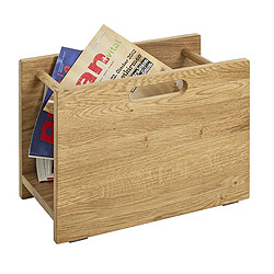 Avis Pegane Porte-revues en bois massif coloris chêne -longueur 40 x profondeur 21 x hauteur 30 cm