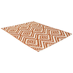 Avis Vente-Unique Tapis intérieur ou extérieur style ethnique CAREA - 150 x 200 cm - Orange