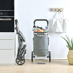 Avis Chariot de courses Namborn pliable gris foncé [en.casa]