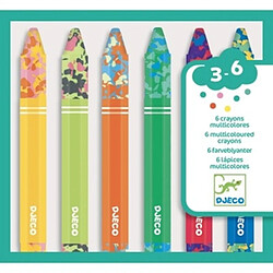 Djeco 6 crayons multicouleurs pour les petits