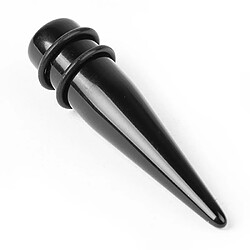 Ecarteur d'Oreille Tunnel Plug en Acrylique 14mm - Noir