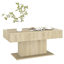 Avis Maison Chic Table basse pour salon | Table à café Chêne sonoma 96x50x45 cm Aggloméré -GKD84261