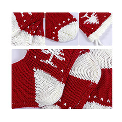 C210 2PCS Modèle d'arbre de Noël Chaussettes tricotées Sac-cadeau Accueil Décoration de Noël Pendentif Articles de Noël Articles de Cheminée Pendentif