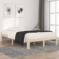 Maison Chic Lit adulte - Lit simple Cadre de lit,Structure du lit Contemporain Bois de pin massif 120x200 cm -MN33986