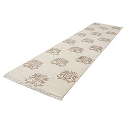 Vidal Tapis de couloir en laine 399x99 beige Darya