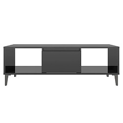 Maison Chic Tabls basse,Table Console pour salon Noir brillant 103,5x60x35 cm Aggloméré -MN37034 pas cher