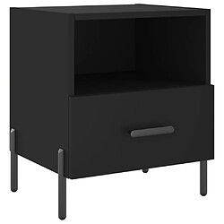 vidaXL Table de chevet noir 40x35x47,5 cm bois d’ingénierie