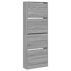 Acheter Maison Chic Armoire à chaussures | Meuble de rangement à chaussures Meuble d'Entrée sonoma gris 60x21x163,5 cm bois ingénierie -MN22531