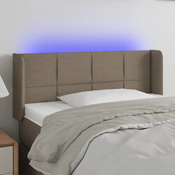 Maison Chic Tête de lit scandinave à LED,meuble de chambre Taupe 103x16x78/88 cm Tissu -MN88383