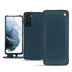 Housse cuir Samsung Galaxy S21+ - Rabat vertical - Indigo ( Pantone #1f4565 ) - NOREVE