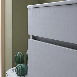 Avis Kiamami Valentina MEUBLE DE SALLE DE BAIN SUSPENDU DE 80CM A 2 PORTES EN GRIS MOON | SILVIA