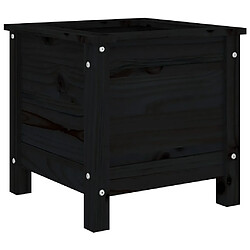 vidaXL Jardinière noir 40x40x39 cm bois massif de pin